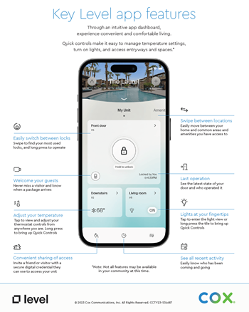 a screenshot of an iphone showing the key level app features